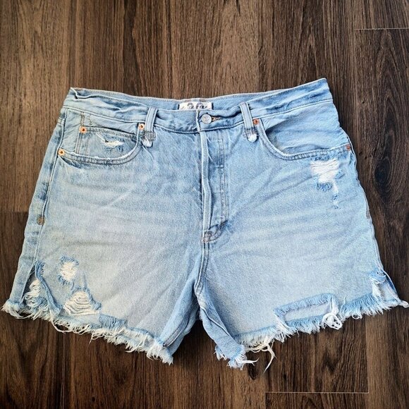 💙 We the Free High Rise Denim Jeans Shorts Size 32 Western Coastal Cowgirl - Picture 8 of 8